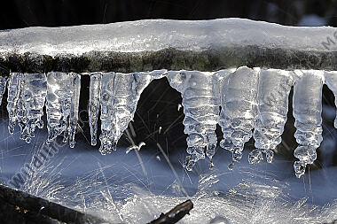 Eiszapfen im Gegenlicht